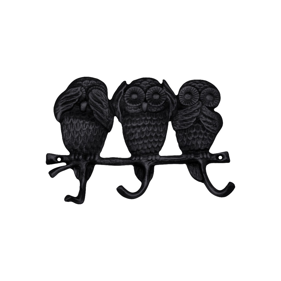 Görmedim Duymadım Söylemedim Baykuş Askılık Ürün Görseli-Photoroom